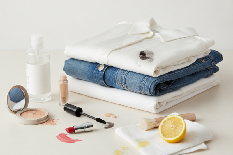 Guia prático: remoção de manchas de maquiagem em roupas